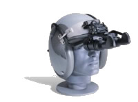 Bust of a soldier with night vision goggles