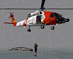 USCG MH-65D OFT in rain