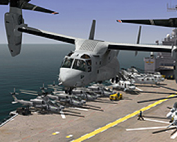 Aircrafts leaving a docking ship