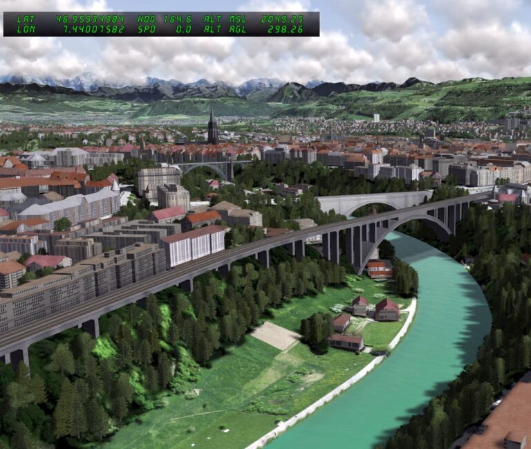 Simulated urban area