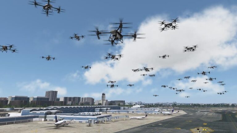 Drones swarm