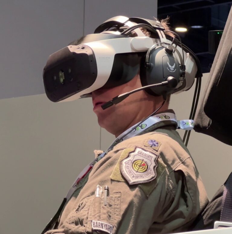 Man wearing a VR headset