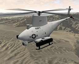 Helicopter above desert