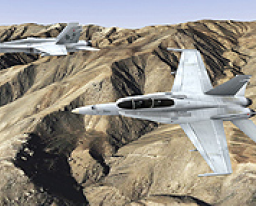 Planes flying over mountains